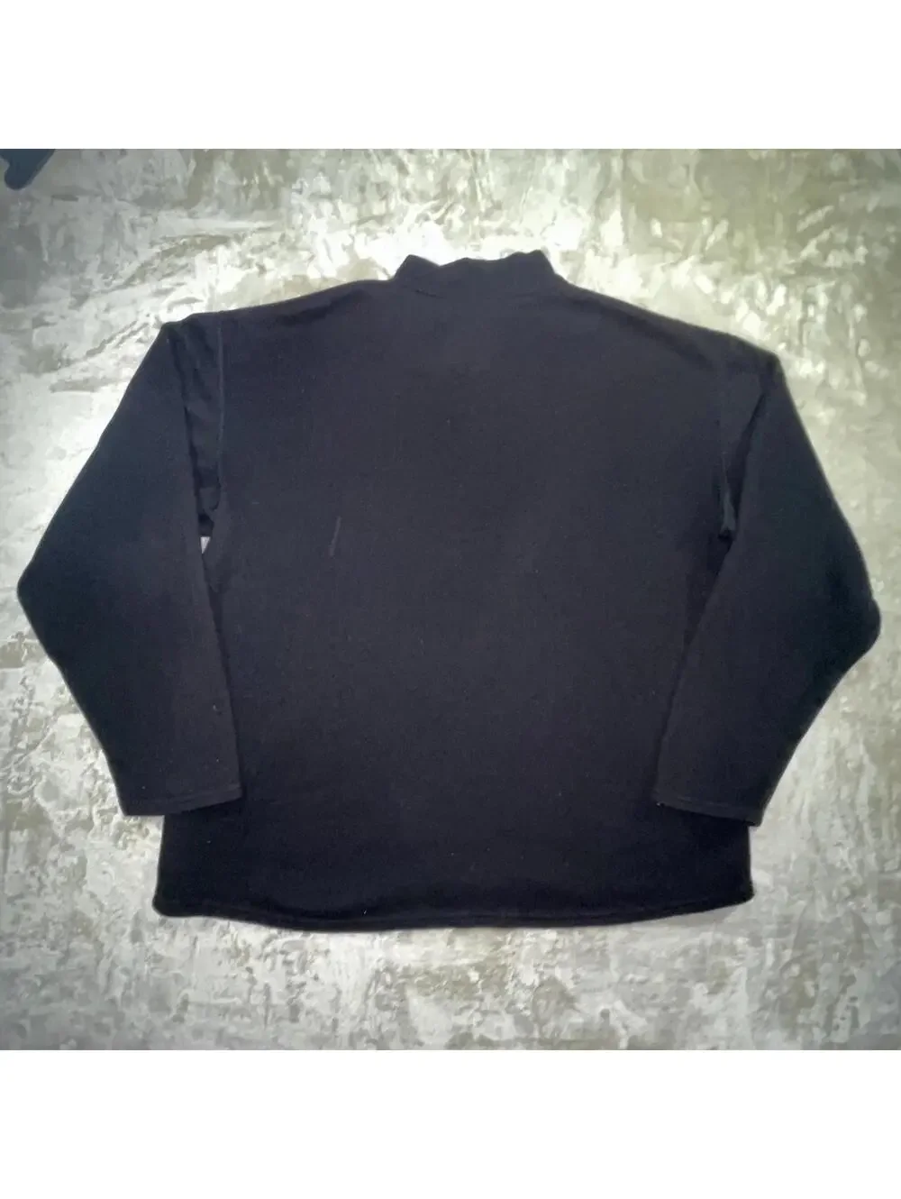 The North Face Sweater Mens Small Black Athletic Fit Logo 1/4 Zip Pullover